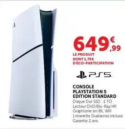 Hyper U Ps5 console playstation 5 edition standard offre