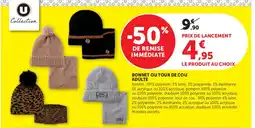 Hyper U U collection bonnet ou tour de cou adulte offre