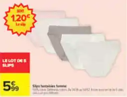 Carrefour Slips fantaisies femme offre
