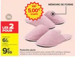 Carrefour Tex Pantoufles adulte offre