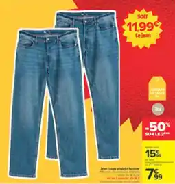 Carrefour Tex Jean coupe straight homme offre