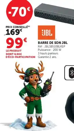 Hyper U JBL BARRE DE SON JBL offre