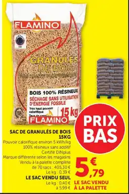 Hyper U FLAMINO Granulés de bois offre