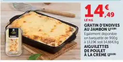 Super U U GRATIN D'ENDIVES AU JAMBON offre