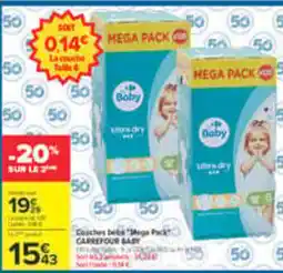 Carrefour Carrefour Baby Couches bébé offre