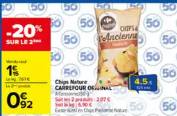 Carrefour Carrefour Original Chips Nature offre