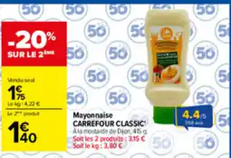 Carrefour Carrefour Classic Mayonnaise offre