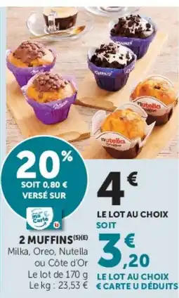 Super U Nutella muffins offre