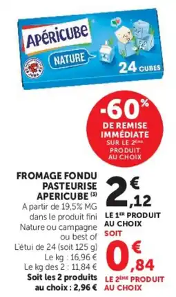 Super U APERICUBE Fromage fondu offre