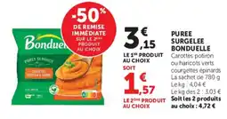 Super U Bonduelle Puree surgelee offre