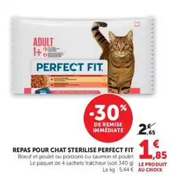 Super U PERFECT FIT REPAS POUR CHAT STERILISE offre