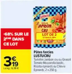 Carrefour LUSTUCRU Pâtes farcies offre