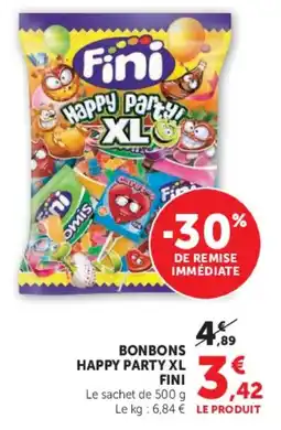 Hyper U FINI BONBONS HAPPY PARTY XL offre