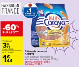 Carrefour Market Coraya Bâtonnets de surimi offre
