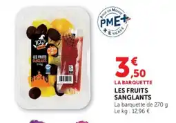 Super U 100% Nature Les Fruits Sanglants offre