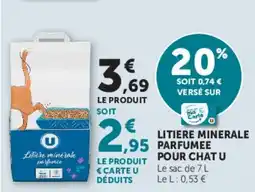 Hyper U U Litière minérale parfumée offre