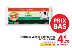 Hyper U Scotch Brite Eponges vertes gratтantes offre