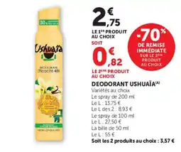 Hyper U Ushuaïa DEODORANT offre