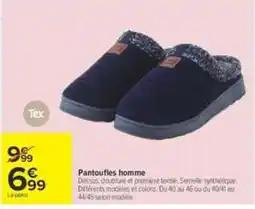 Carrefour Tex Pantoufles homme offre
