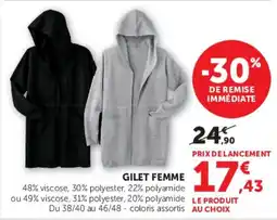 Hyper U GILET FEMME offre