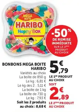 Hyper U HARIBO Bonbons Mega Boite offre