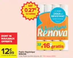 Carrefour Renova Papier Hygiénique offre