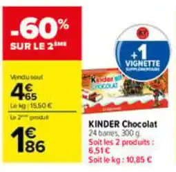 Carrefour KINDER Chocolat offre