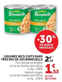 Hyper U Bonduelle Pois chiches offre