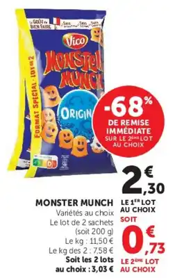 Hyper U Vico Monster Munch offre