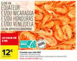 Carrefour Crevette rose cuite asc offre