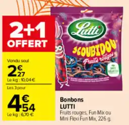 Carrefour LUTTI Scoubidou Fruits rouges offre