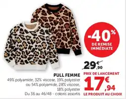 Hyper U PULL FEMME offre