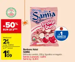 Carrefour Samia Bonbons Halal offre