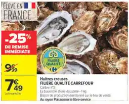 Carrefour Filière Qualité Carrefour Huitres creuses offre