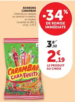 Super U CARAMBAR CARA FRUITY offre