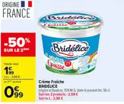Carrefour Bridélice Crème Fraîche offre