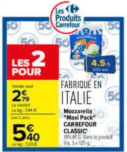 Carrefour Carrefour Classic Mozzarella offre