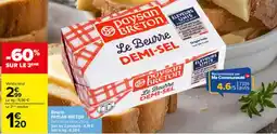 Carrefour Paysan Breton Le Beurre Demi-Sel offre