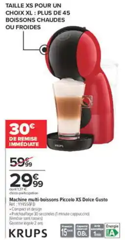 Carrefour KRUPS Machine multi-boissons Piccolo XS Dolce Gusto offre