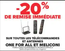 Carrefour One for all et meliconi offre