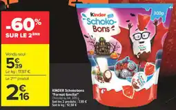 Carrefour Kinder schokobons offre