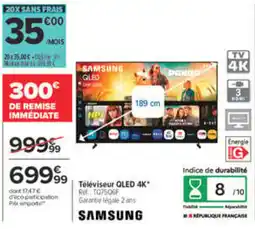 Carrefour SAMSUNG Téléviseur QLED 4K offre