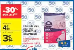 Carrefour COMPANINO Litière de silice pour chat offre