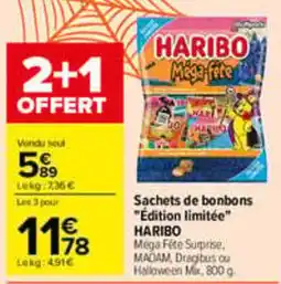Carrefour HARIBO Sachets de bonbons offre