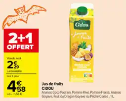 Carrefour Cidou Jus de fruits offre