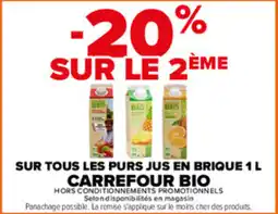 Carrefour Carrefour Bio Pures Jus offre