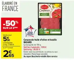 Carrefour BIGARD Carpaccio offre