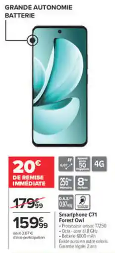 Carrefour Smartphone C71 Forest Owl offre