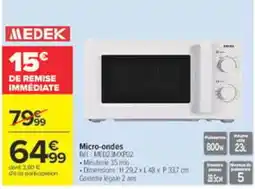 Carrefour MEDEK Micro-ondes offre
