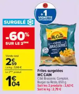 Carrefour McCain Frites surgelées offre